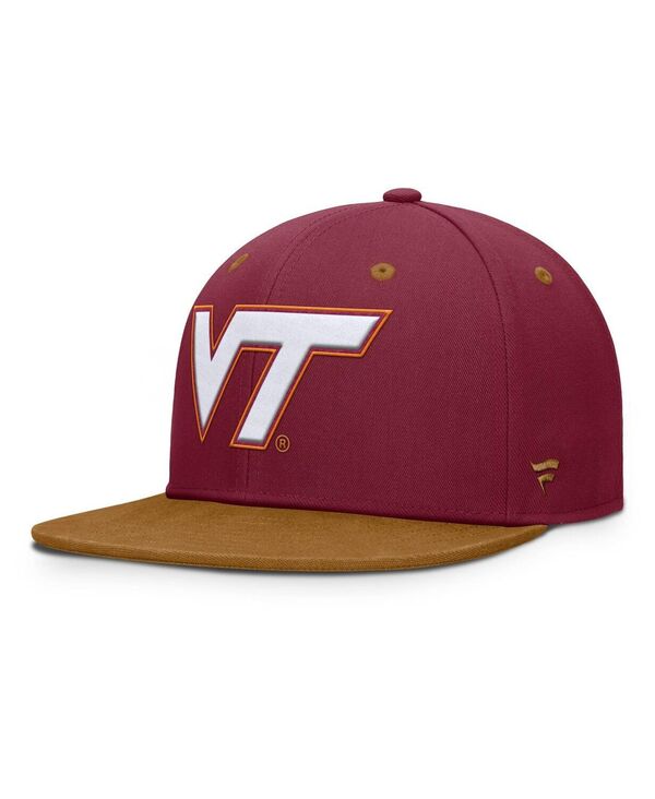 ファナティクス メンズ アクセサリー 帽子 Fanatics Men's Maroon/Brown Virginia Tech Hokies NoBo Fitted Hat Maroon Brown マルーン|ReVida 店