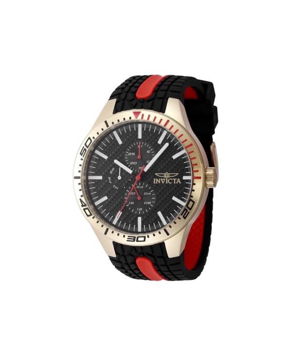 インビクタ メンズ アクセサリー 腕時計 Men's 48872 Invicta Racing Quartz Multifunction Black Dial Watch Black ブラック