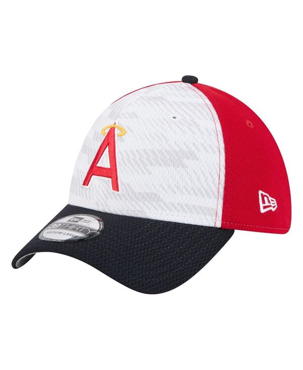ニューエラ メンズ アクセサリー 帽子 New Era Men's Red/Navy Los Angeles Angels 2025 MLB Clubhouse 39THIRTY Flex Hat Red Navy ネイビー