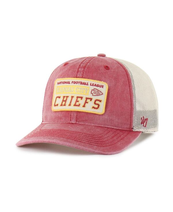 47 ブランド メンズ アクセサリー 帽子 Tシャツ '47 Brand Men's Red Kansas City Chiefs Canteen Relaxed Trucker Adjustable Hat Red レッド