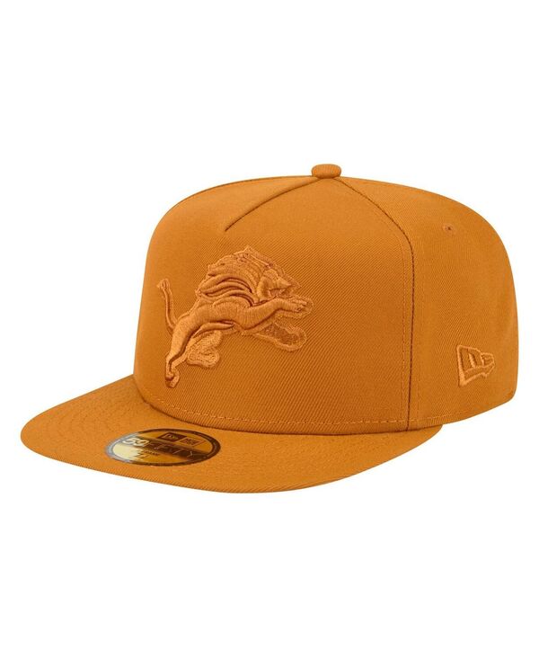 ニューエラ メンズ アクセサリー 帽子 New Era Men's Brown Detroit Lions Color Pack A-Frame 59FIFTY Fitted Hat Brown ブラウン|ReVida 店