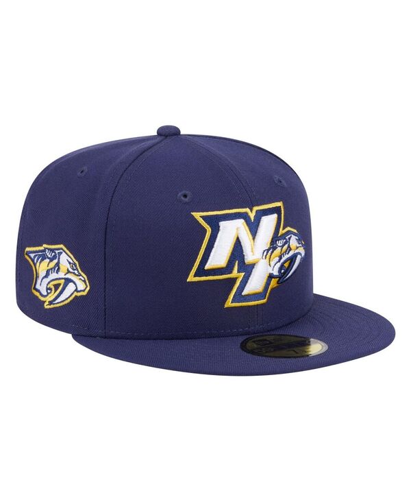 ニューエラ メンズ アクセサリー 帽子 New Era Men's Navy Nashville Predators Deceptor 59FIFTY Fitted Hat Navy ネイビー