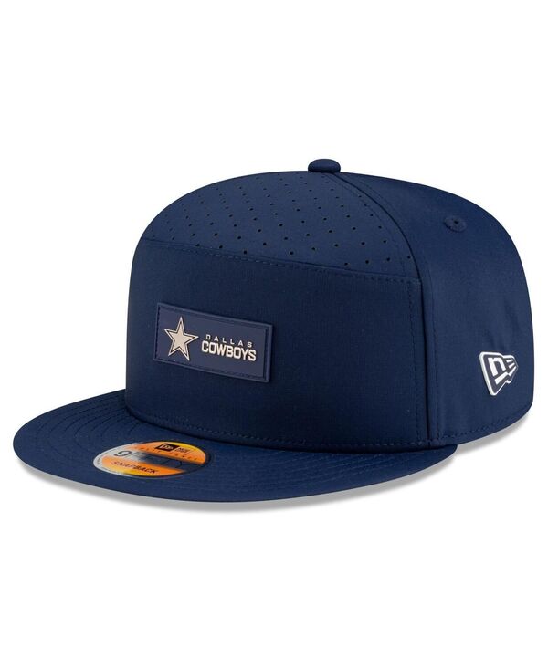 ニューエラ メンズ アクセサリー 帽子 New Era Men's Navy Dallas Cowboys 2025 Sideline Split Panel 9FIFTY Snapback Hat Navy ネイビー