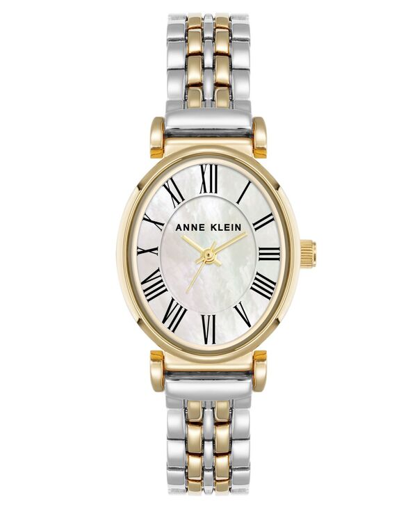 アンクライン レディース アクセサリー 腕時計 Anne Klein Women's Quartz Contemporary Oval Two-Tone Metal Alloy Bracelet Watch 25mm Two tone