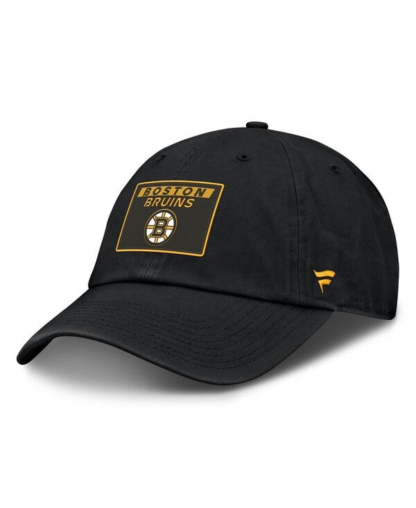ファナティクス メンズ アクセサリー 帽子 Fanatics Men's Black Boston Bruins Authentic Pro Prime Adjustable Hat Black ブラック