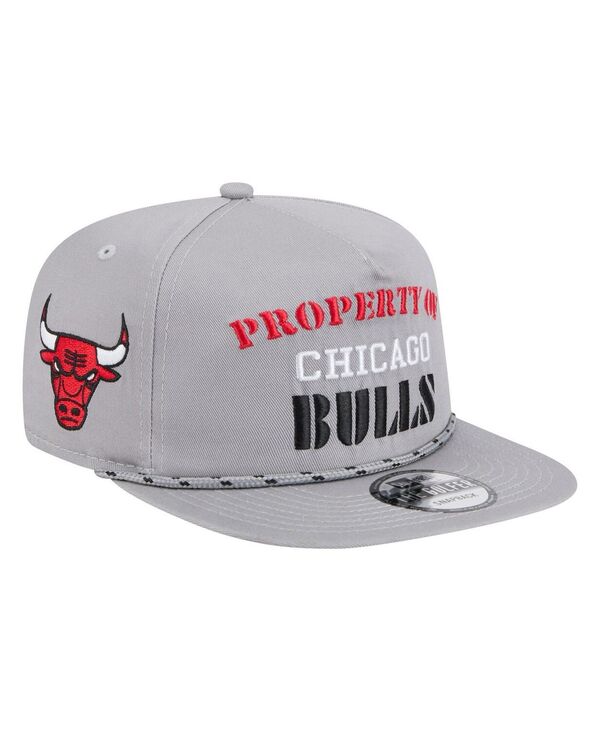 ニューエラ メンズ アクセサリー 帽子 New Era Men's Gray Chicago Bulls Throwback Property Of Golfer Snapback Hat Gray グレー