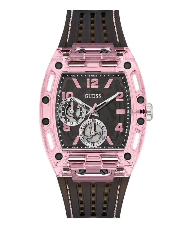 ゲス メンズ アクセサリー 腕時計 GUESS Men's Black Pink Multi-function Watch 42mm Pink ピンク