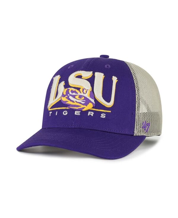 47 ブランド メンズ アクセサリー 帽子 '47 Brand Men's Purple LSU Tigers Arid Adjustable Trucker Hat Purple パープル｜ReVida 店