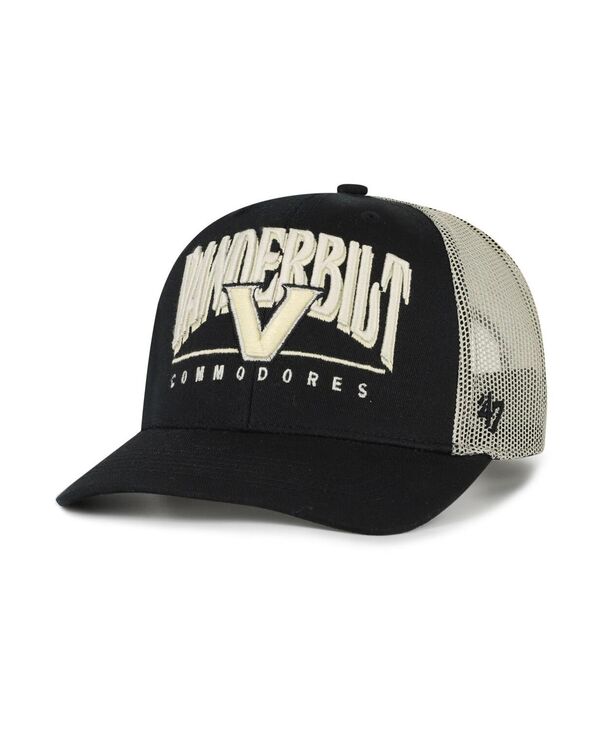 47 ブランド メンズ アクセサリー 帽子 '47 Brand Men's Black Vanderbilt Commodores Arid Adjustable Trucker Hat Black ブラック｜ReVida 店
