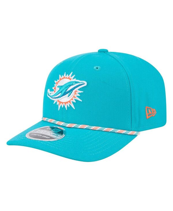 ニューエラ メンズ アクセサリー 帽子 New Era Men'sAqua Miami Dolphins Gameday Multi Rope 9SEVENTY Stretch-Snap Hat Aqua アクア｜ReVida 店