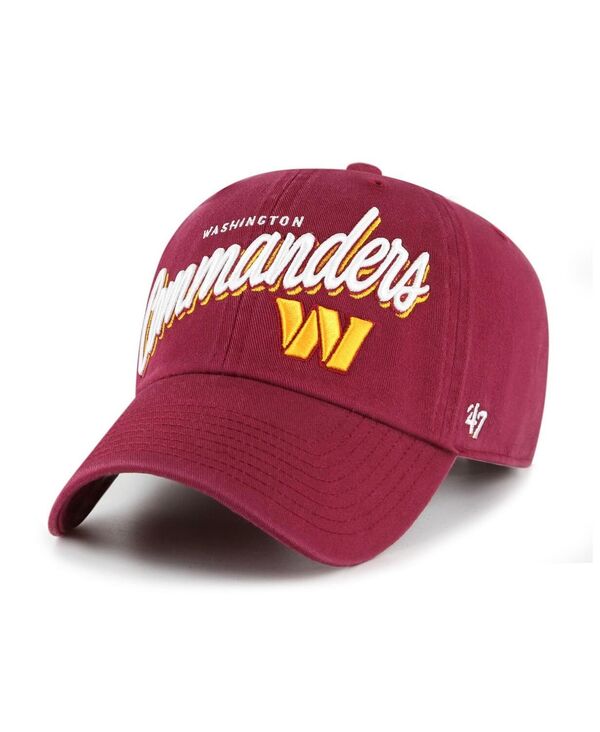 47 ブランド レディース アクセサリー 帽子 '47 Brand Women's Burgundy Washington Commanders Ariana Clean Up Adjustable Hat Burgundy バーガンディ