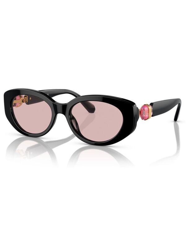 スワロフスキー レディース 付属品 サングラス・アイウェア Swarovski Women\u0027s Sunglasses SK6002 Black/Pink 黒いこと