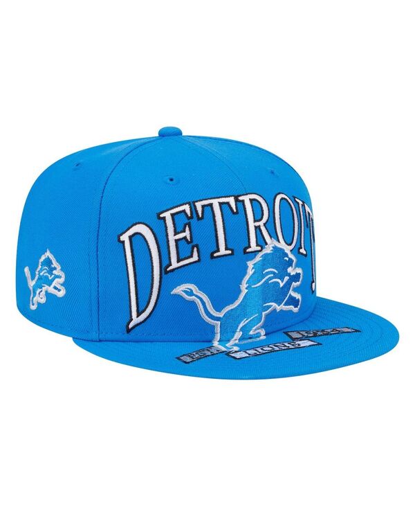 ニューエラ メンズ アクセサリー 帽子 New Era Men's Blue Detroit Lions Oversized 59FIFTY Fitted Hat Blue ブルー