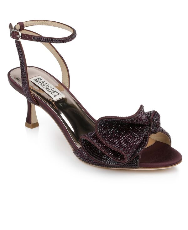バッジェリーミシュカ レディース シューズ サンダル Badgley Mischka Women's Remi Evening Sandals Wine Satin ワイン 42,480円