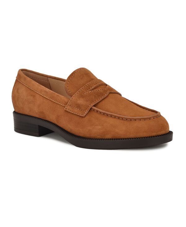 ナインウェスト レディース シューズ パンプス ローファー Nine West Women's Berg Slip-On Penny Loafers Cognac Suede