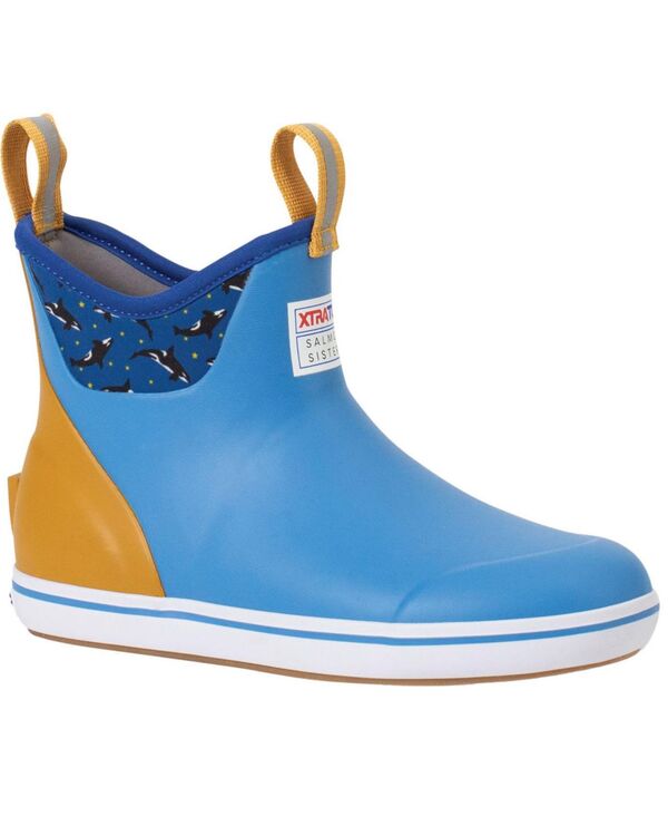 エクストラタフ レディース シューズ ブーツ・レインブーツ アンクル ブーツ XTRATUF Women's Salmon Sisters 6 in Ankle Deck Boot Blue ブルー