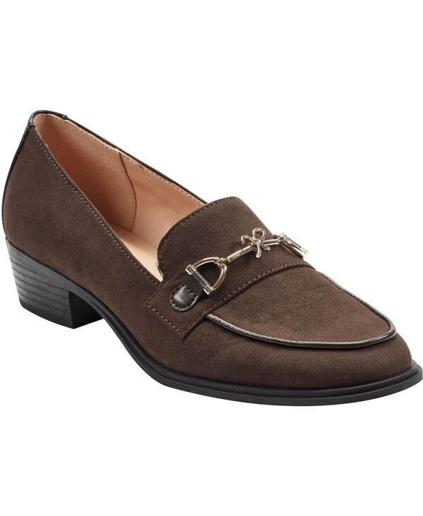バンドリーノ レディース シューズ パンプス ローファー ヒール Bandolino Women's Rummie Bit Block Heel Loafers Dark Brown ブラウン
