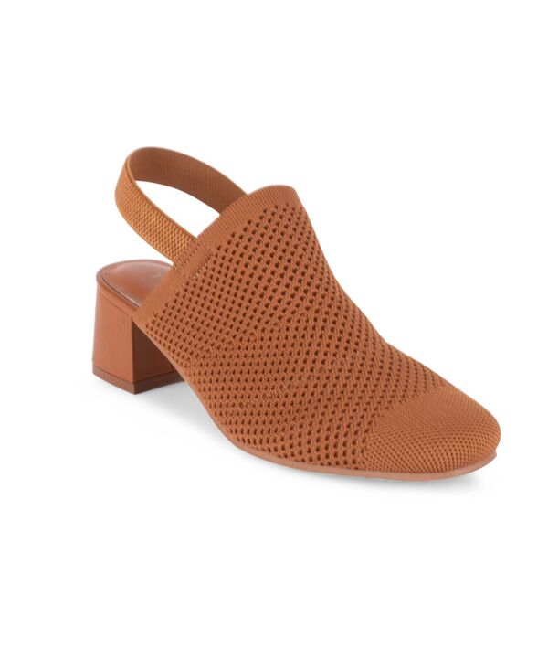 タハリ レディース シューズ パンプス ニット Tahari Women's Acropolis Knit Slip-On Mules Cognac|ReVida 店