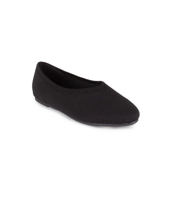 タハリ レディース シューズ パンプス 編み物 Tahari Women\u0027s Martinique Knit Slip-On Flats Black 黒いこと パンプス-レディース靴