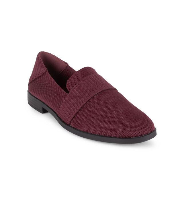 タハリ レディース シューズ パンプス ニット ローファー Tahari Women's Mykonos Knit Slip-On Loafers Burgundy バーガンディ