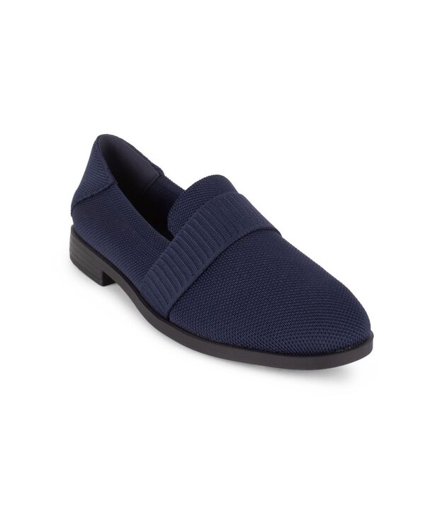 タハリ レディース シューズ パンプス ニット ローファー Tahari Women's Mykonos Knit Slip-On Loafers Dark Navy ネイビー｜ReVida 店
