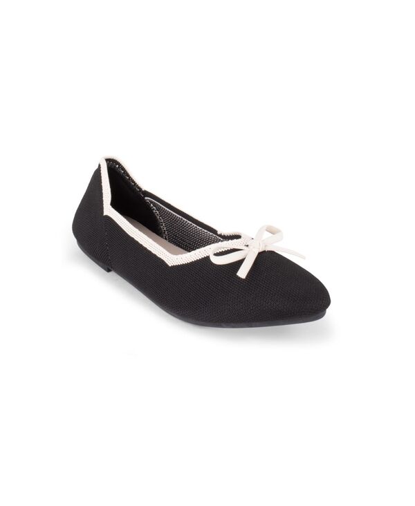 タハリ レディース シューズ パンプス ニット Tahari Women's Tortuga Knit Slip-On Flats Black Ivory アイボリー｜ReVida 店 16,485円
