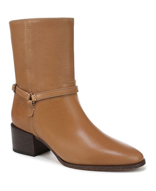 フランコサルト レディース シューズ ブーツ・レインブーツ Franco Sarto Women's Kian Round Toe Pull On Short Boots Brown Leather ブラウン