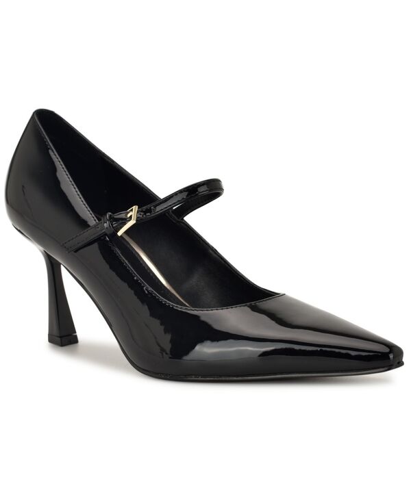 ナインウェスト レディース シューズ パンプス ヒール Nine West Women's Krest Tapered Heel Mary Jane Dress Pumps Black Patent ブラック