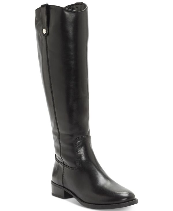 アイ.エヌ.シー インターナショナル コンセプト レディース シューズ ブーツ・レインブーツ レザー I.N.C. International Concepts Fawne Riding Leather Boots Regular & Wide Calf Black ブラック｜ReVida 店 11,886円