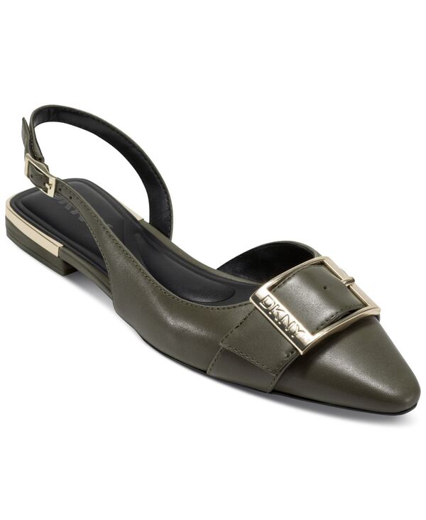 ダナ キャラン ニューヨーク レディース シューズ パンプス DKNY Women's Clemma Buckle Slingback Flats Medium Green グリーン