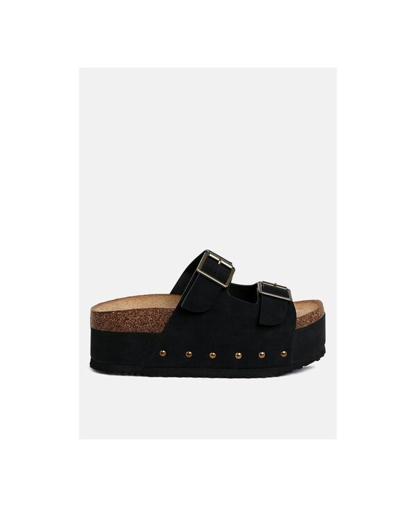 ロンドンラグ レディース シューズ パンプス レザー フェイクレザー London Rag Impala Studded Faux Leather Slip Ons Black ブラック