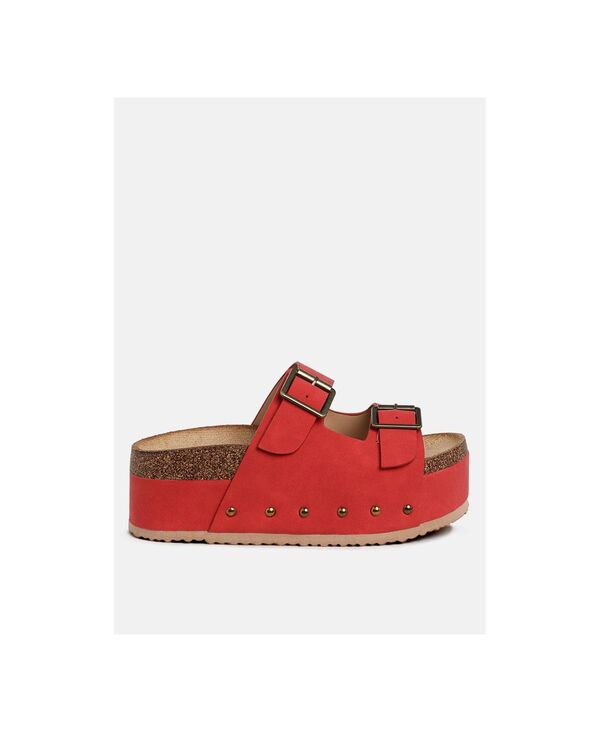 ロンドンラグ レディース シューズ パンプス レザー フェイクレザー London Rag Impala Studded Faux Leather Slip Ons Red レッド