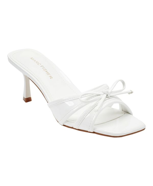 マークフィッシャー レディース シューズ サンダル Marc Fisher Women's Delphy Slip-On Sandals White Patent ホワイト
