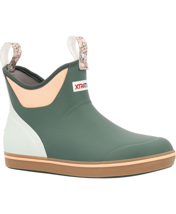 エクストラタフ レディース シューズ ブーツ・レインブーツ アンクル ブーツ XTRATUF Women's 6 in Ankle Deck Boot Garden green グリーン