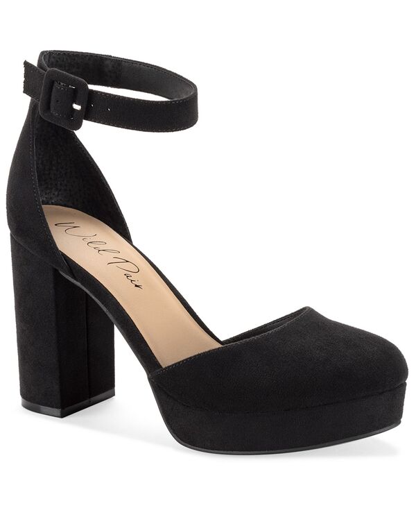 ワイルド 好一対 レディース シューズ パンプス Wild Pair Women\u0027s Birdey Dress Round Toe Pumps Black Microsuede 黒いこと
