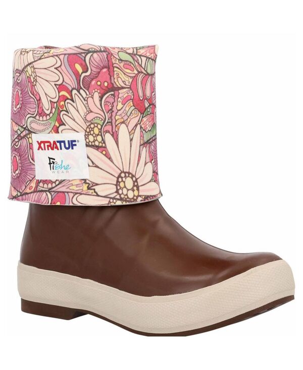 エクストラタフ レディース シューズ ブーツ・レインブーツ XTRATUF Women's 15 in Legacy Boot Brown redtro salm ブラウン｜ReVida 店