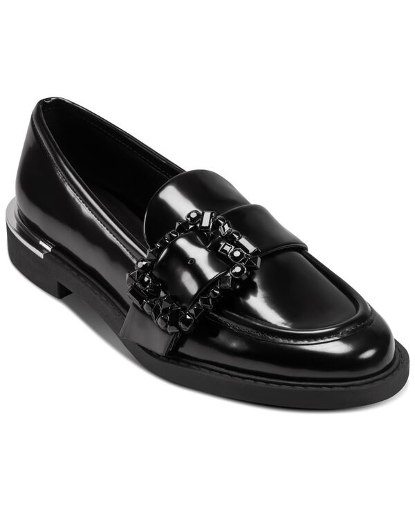 ダナ キャラン ニューヨーク レディース シューズ パンプス ローファー DKNY Women's Ravish Buckled Round Toe Loafers Black ブラック