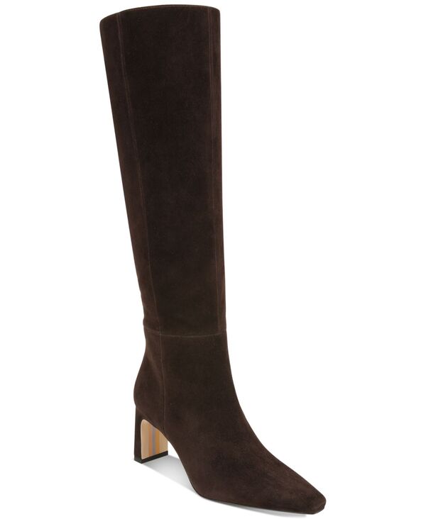 サムエデルマン レディース シューズ パンプス ブーツ Sam Edelman Sylvia Snip-Toe Knee-High Dress Boots Regular \u0026 Wide Calf Chocolate Brown Suede 赤銅色