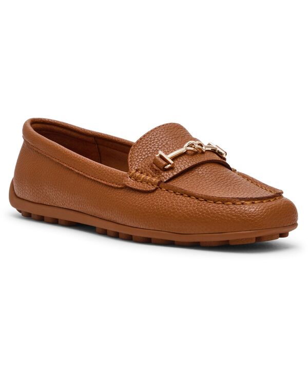 アンクライン レディース シューズ パンプス ローファー Anne Klein Women's Hanna Slip On Driving Moc Loafers Cognac