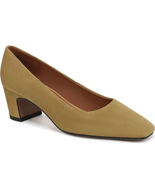 フランコサルト レディース シューズ パンプス Franco Sarto Women's Salino Square Toe Pumps Mustard Brown Suede マスタード｜ReVida 店