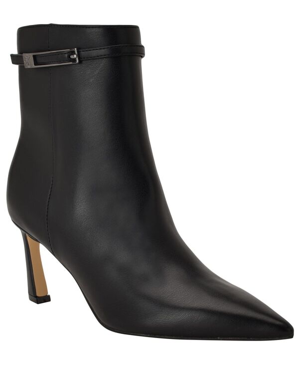 カルバンクライン レディース シューズ パンプス ブーツ Calvin Klein Women's Alenna Buckle Strap Stiletto Booties Black ブラック
