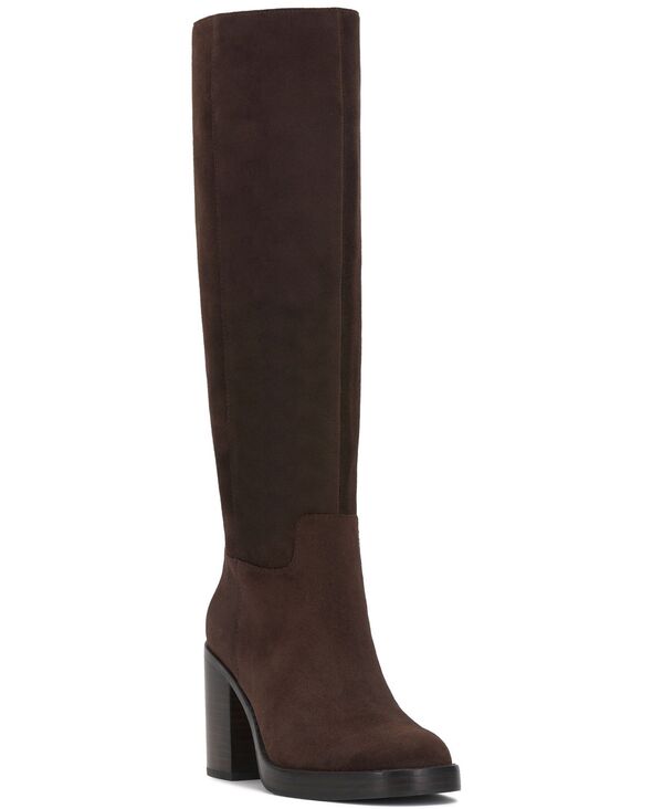 ヴィンスカムート レディース シューズ パンプス プラットフォームブーツ プラットフォーム ブーツ Vince Camuto Women's Gibi Platform Boot Regular Wide Calf & Extra Wide Calf Brownie Suede|ReVida 店