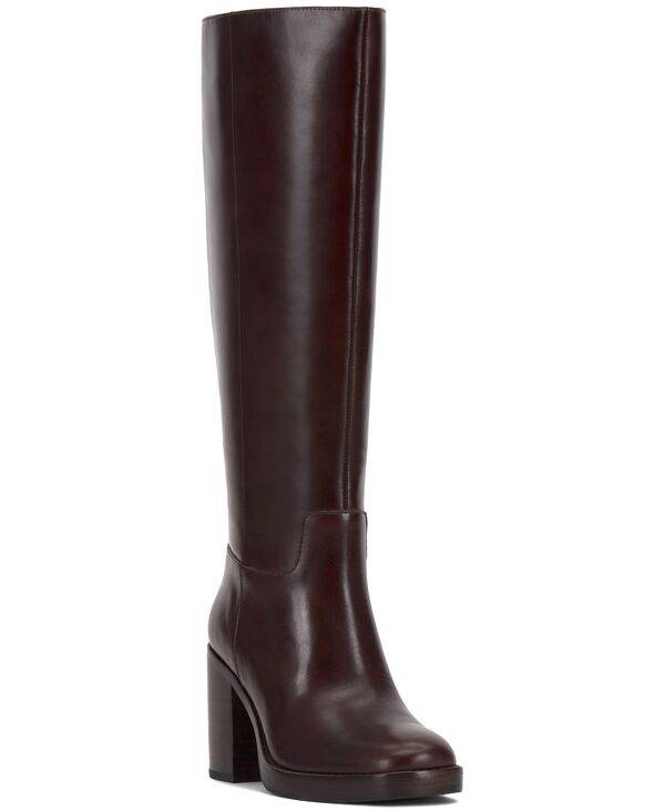 ヴィンスカムート レディース シューズ パンプス プラットフォームブーツ プラットフォーム ブーツ Vince Camuto Women's Gibi Platform Boot Regular Wide Calf & Extra Wide Calf Rich Mahogany Leather