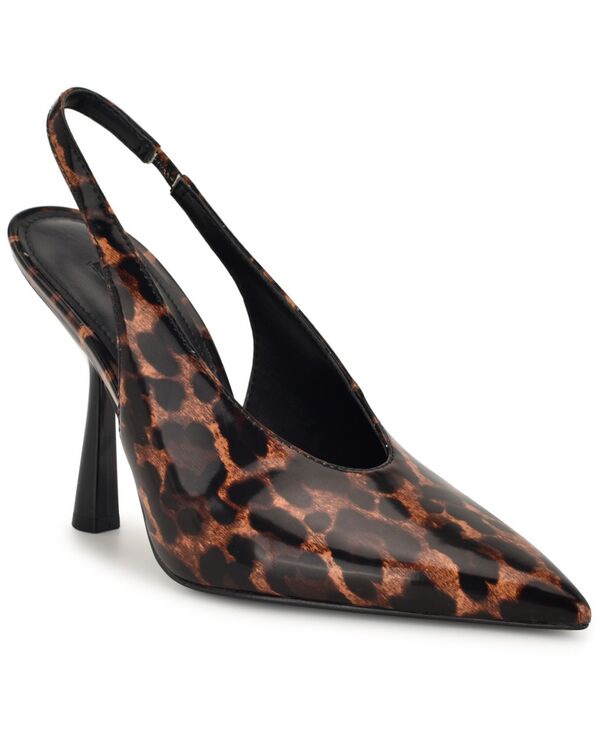 ナインウェスト レディース シューズ パンプス Nine West Women's Kates Pointy Toe Dress Slingback Pumps Leopard Patent アニマル