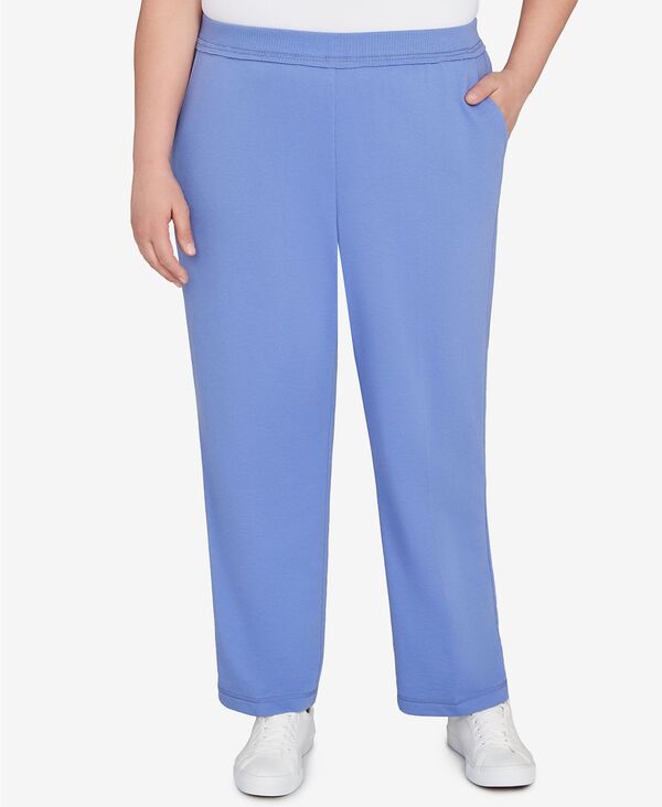 アルフレッド ダナー レディース ボトムス カジュアルパンツ プラスサイズ パンツ Alfred Dunner Plus Size Casual Vibe Cozy Medium Length Slant Pocket Pants Iris