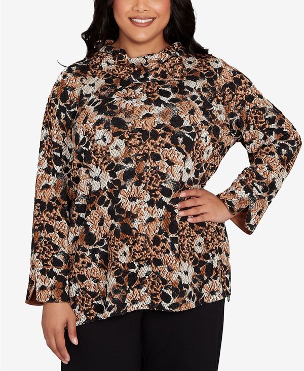 ルビーアールディー レディース トップス シャツ ヴィンテージ プラスサイズ Ruby Rd. Plus Size Vintage Paisley Embellished Top Tan Multi タン