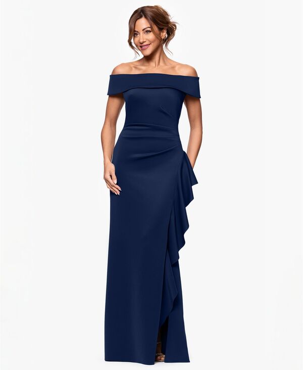エスケープ レディース トップス ワンピース プチ ノースリーブ XSCAPE Petite Off The Shoulder Sleeveless Dress Midnight｜ReVida 店 46,080円