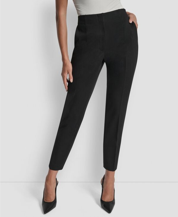 ダナ キャラン ニューヨーク レディース ボトムス カジュアルパンツ パンツ ニット DKNY Women's Hollywood Slim-Leg Ponte Knit Pants Black ブラック
