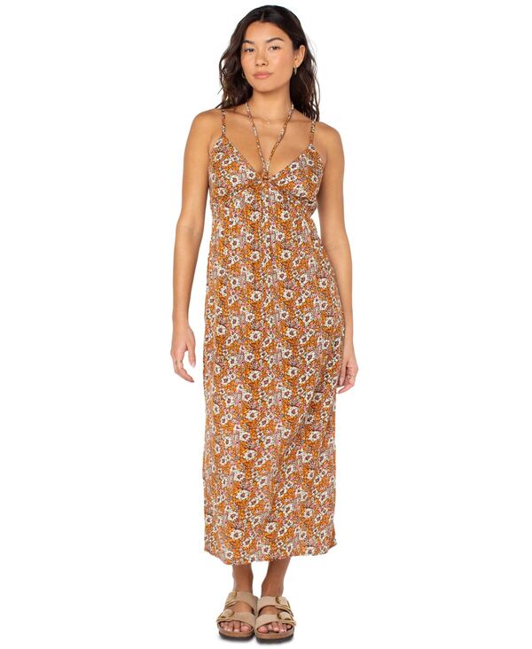 ロキシー レディース トップス ワンピース ミディワンピース ミディ ノースリーブ Roxy Juniors' Sunshine Crush Sleeveless Midi Dress Lilas Desert
