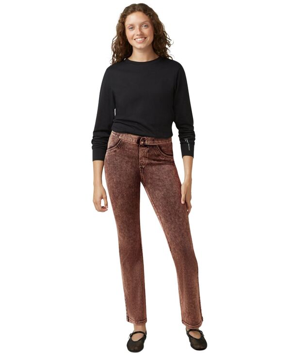 ヒュー レディース ボトムス カジュアルパンツ ブーツカット デニム ブーツ レギンス Hue Women's High-Rise Denim Baby Bootcut Leggings Cinnamon デニム